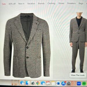 Giorgio Armani houndstooth-pattern blazer